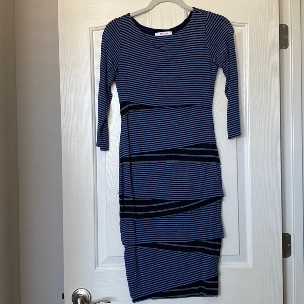 Bailey / 44 form fitting blue tiered dress